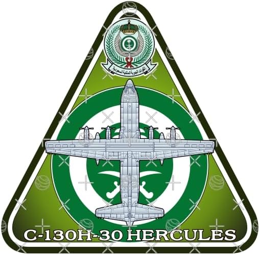 C-130 HERCULES Royal Saudi Air Force RSAF Lockheed C-130H-30 SAUDI ARABIA, S.Arabian Aircraft 3,7" (95mm) Vinyl Sticker, Decal