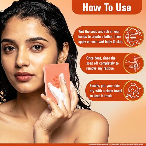 Image of Multani Natural Orange Lemongrass Soap - 125 gm (Pack Of 3) | Helps In Reducing Acne & Oil Control | Helps Revive Dull Skin & Refreshes Skin | Paraben Free | Clinically Tested | For All Skin Types | Soap Bar For Men & Women