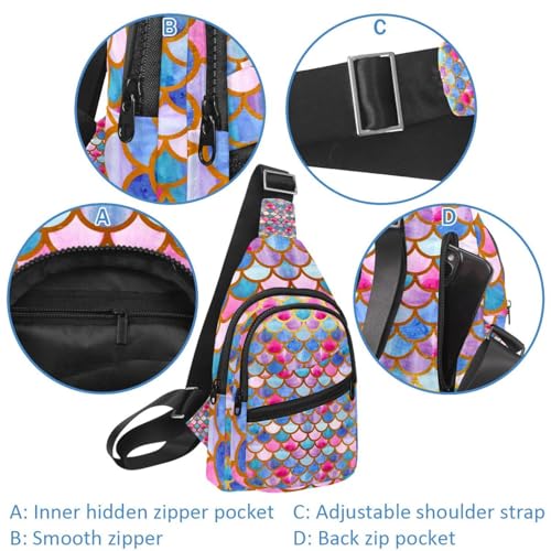 Bolsa de mensajero ligera con diseño de escamas para un transporte cómodo 4