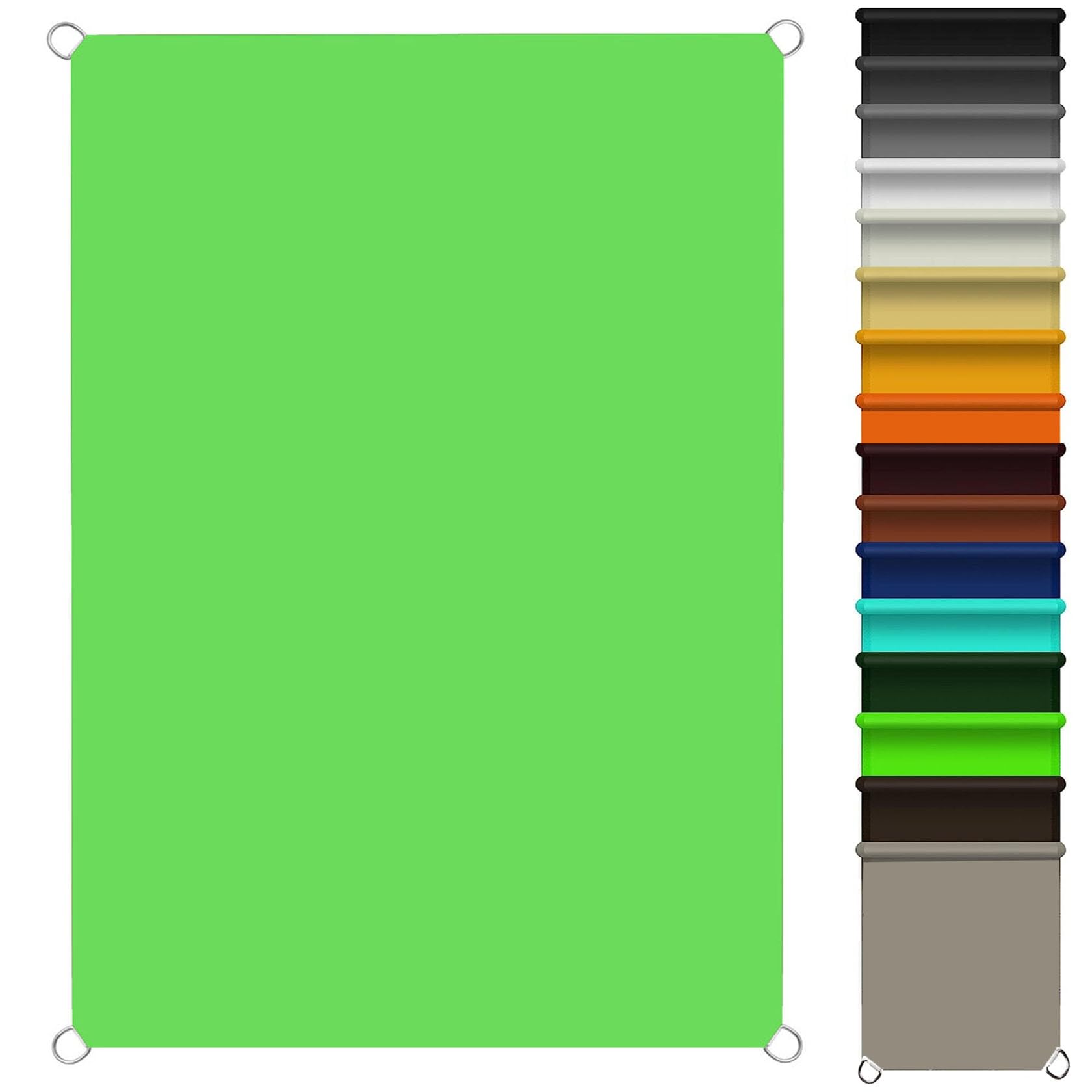 Voile d'ombrage rectangulaire 5x5,5 m vert tendre pour la protection de votre jardin