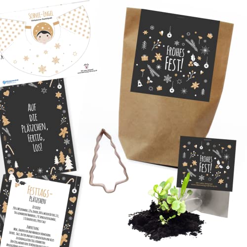 'Frohes Fest' nachhaltige Wundertüte zu Weihnachten - Überraschungstüte als Mitbringsel, give-aways & Mitgebsel -Weihnachten Mitgebseltüte