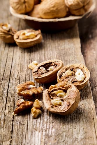 Natural Food Walnüsse mit Schale - Walnüsse in der Schale - Vegan Roh Natur Unverarbeitet - aus Europa - Wertvolle essentielle Fettsäuren OMEGA-3 - Nüsse für Müsli Desserts oder Salate - 2 kg