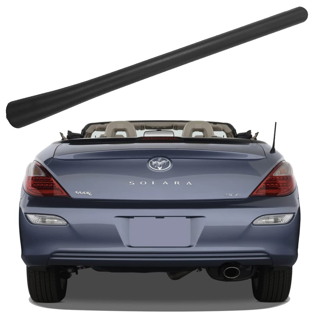 Rubber Antenna for Toyota Solara Convertible (2004-2008) Radio Premium Reception - 7 Inch Car Wash Proof, Internal Copper Coil Antenna Mast Replacement