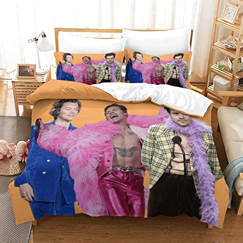 Harry Styles Funda Nórdica 3 Piezas Juego De Sábanas De Edredón De Ropa De Cama Digital 3D Juego...