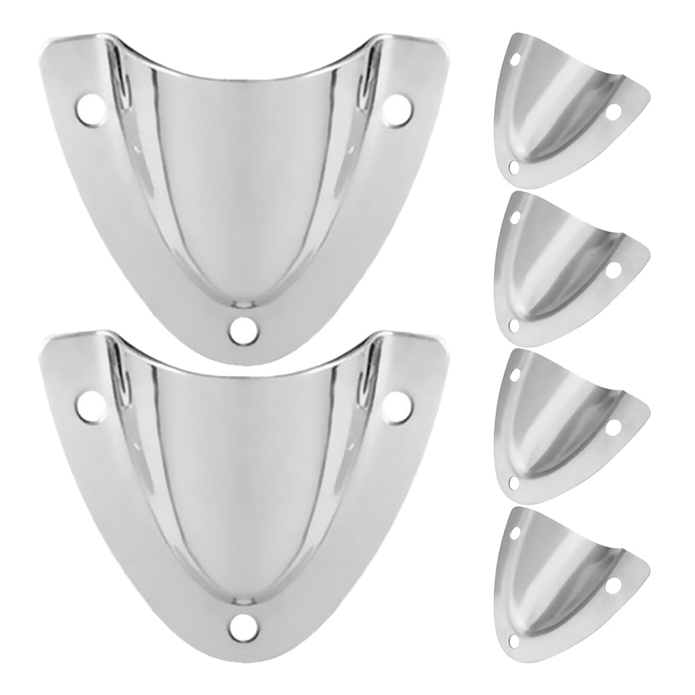 Sewroro 6 Pièces Couvercles D'aération en Acier Inoxydable pour Bateau, Ventilation Optimisée Résistance la Déformation, Accessoires Marins Argentés pour Yachts