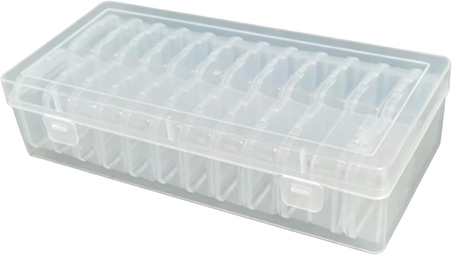 Clear Plastic Storage Containers with 12 Small Container Case Portable Craft Storage Container for Art DIY Jewelry Fishing Tackle Crafts Storing (12PCS)