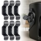 Cord Organizer for Appliance Stick On- Kitchen Appliances Cord Winder, Convenient Cord Wrapper for Mixer, Air Fryers, Juicers, Coffee Machines, Blender, Air Fryers, Black 6Packs