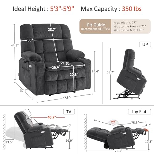 Image of MCombo Dual Motor Power Lift Recliner Chair for Elderly R7897 (Medium-Wide)
