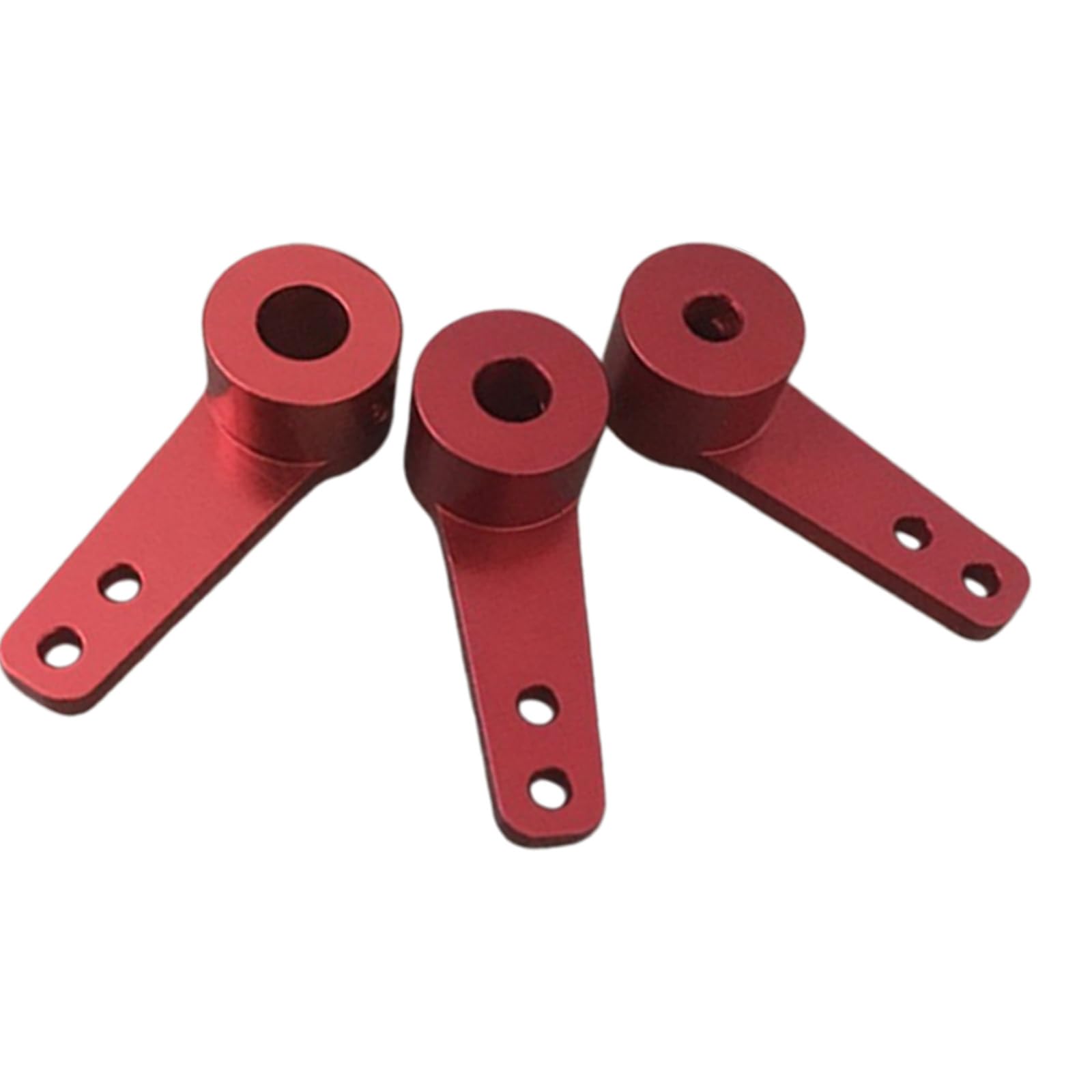 Apglsxy Red Sturdy Aluminum Servo Horns Pack Of 3 For 3Mm 4Mm 5Mm Motor Axles And Crank Connecting Rods Servo Arm Set