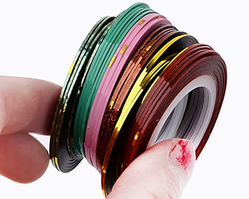 Nagel Aufkleber, 50pcs Laser Nail Art Aufkleber Decals Selbst-adhesive Nail Sticker Decals Laser Streifen Nagel… – Bild 8