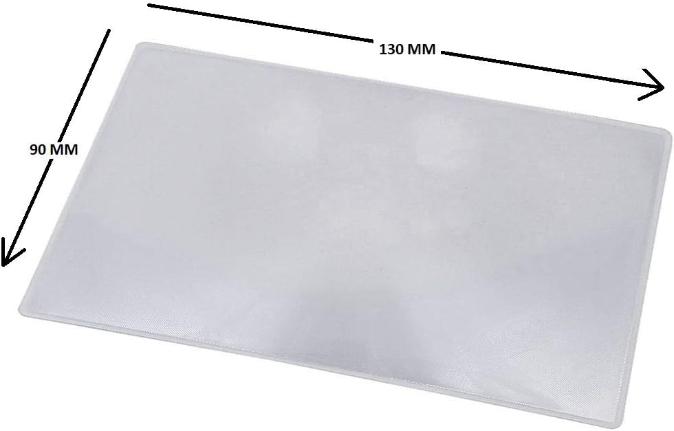 Dolphin 5 Pcs Postcard Size Flexible Plastic 3X Magnifier Sheet/Fresnel Lens (Pack of 5)