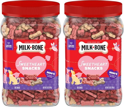 Milk-Bone Limited Edition Valentine's Sweetheart Snacks Mini’s Dog Treats, 25