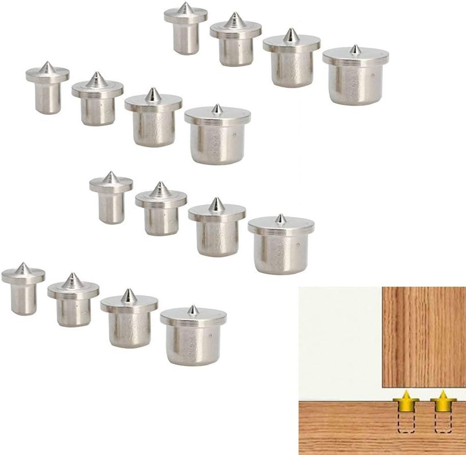 CUKCIC Dowel Center Point Dowelmarker Dowel-locating-pin 6-12mm Set of 16