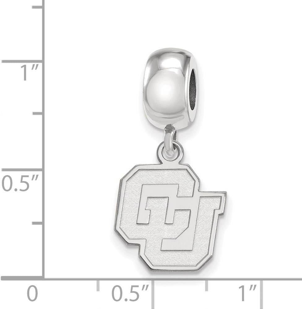 LogoArt Sterling Silver University of Colorado Small Dangle Bead Charm