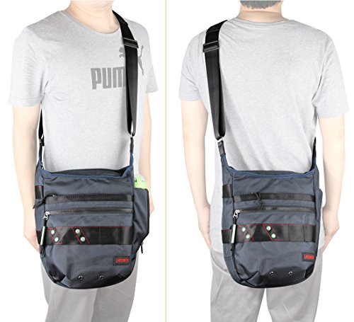 Larswon Vertical Messenger Bag, Crossbody Bag, Shoulder Bag Tablets Bag Satchel For Men Women Blue #TOP1