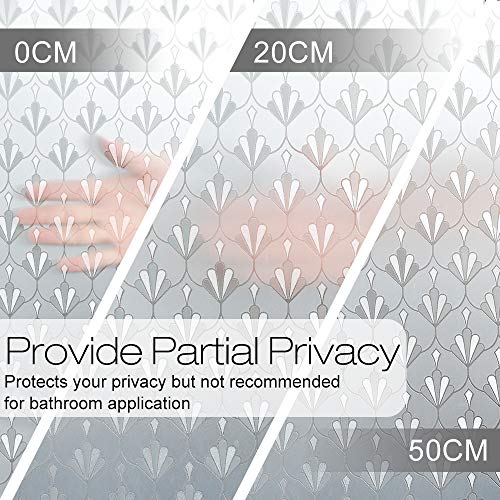 Rabbitgoo A089-44.5-SG Privacy Window Film Non Adhesive Frosted Glass Film Sun Blocking Window Sticker Self Static Cling Decorative Glass Film thumb #5