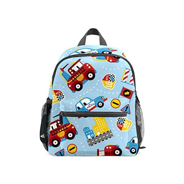 FCZ-Kids-School-Bag-Girls-Boys-Preschool-Toddler-Backpack-for-Boy-Girl-Lightweight-Shoulder-Book-Bag-for-Kids-Perfect-Back-Pack-for-Toddler-to-Kindergarten-Firefighter-Police-Car-Blue FCZ Kids School Bag Girls Boys Preschool Toddler Backpack for Boy Girl Lightweight Shoulder Book Bag for Kids Perfect Back Pack for Toddler to Kindergarten Firefighter Police Car Blue