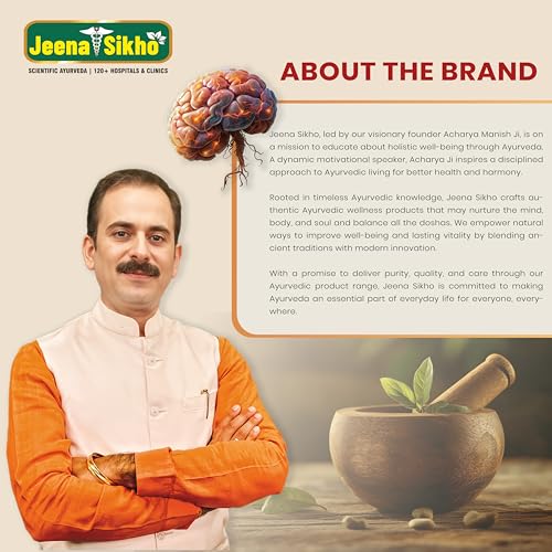 Image of Jeena Sikho Memory Support Tablets | Brain Health Formula with Brahmi, Ginkgo Biloba, Green Tea and B-Vitamins | Improves Concentration, Brain Sharpness | Stress Relief, 60 Tablets, Pack of 1