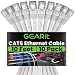 GearIT 10 Pack, Cat 6 Ethernet Cable Cat6 Snagless Patch 10 Feet - Computer LAN Network Cord, White - Compatible with 10 Port Switch POE 10port Gigabit