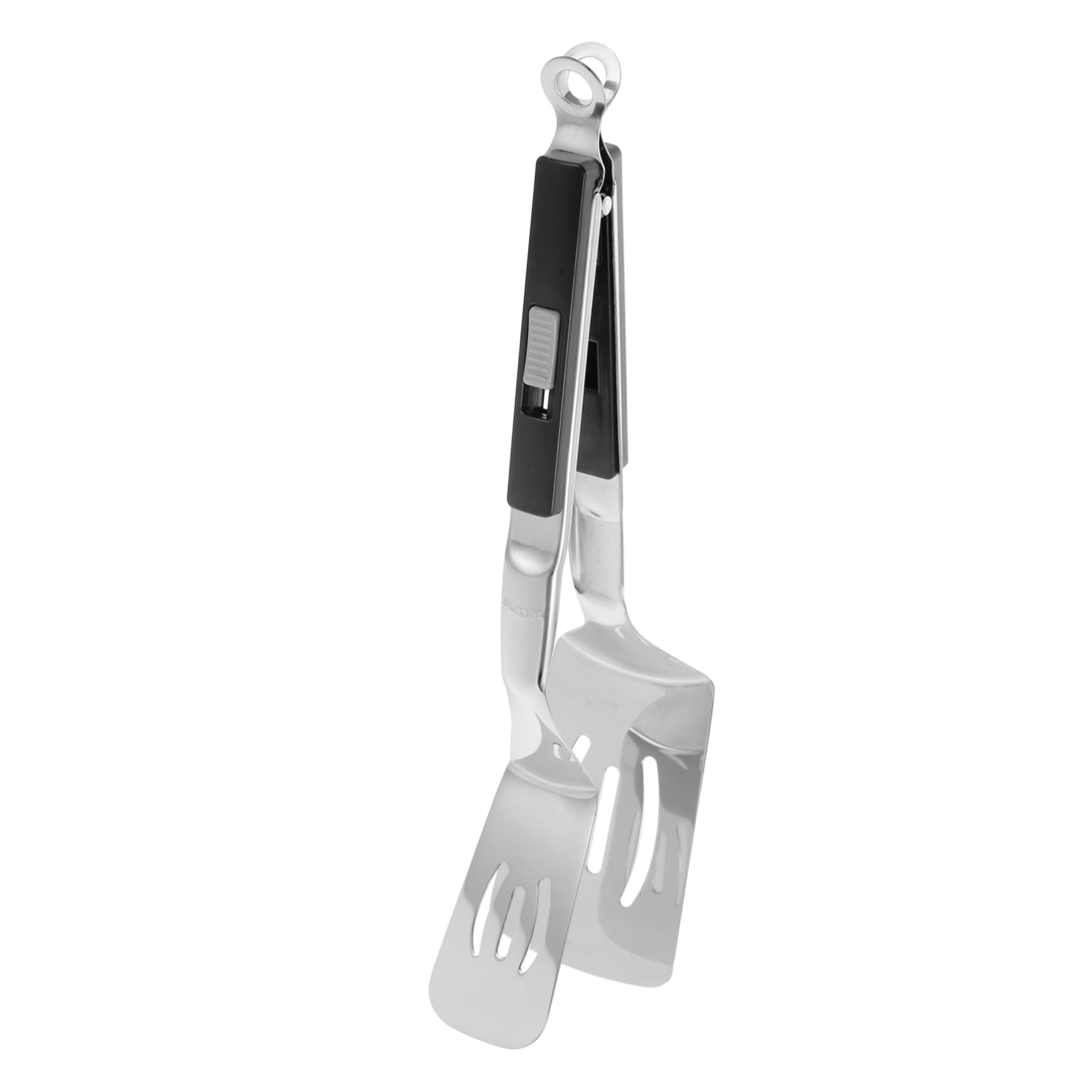 BRIGHTFUFUSlide Steak Clip Stainless Grill Clamp Cooking Spatula Tong Non-stick Cooking Tool Multi-use Frying Shovel Frying Spatula Kitchen Cooking Tool Kitchen Food Shovel Black 304 Steel