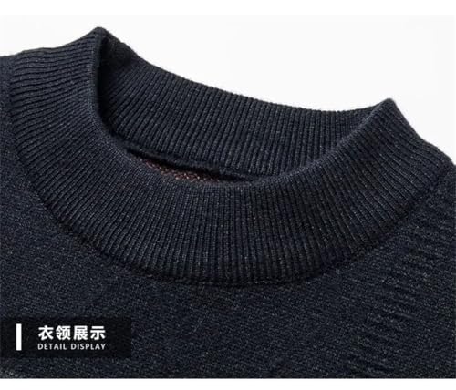 Men's Pullover Sweaters Vintage Casual Round Neck Thicken Knitted Pullovers Tops3