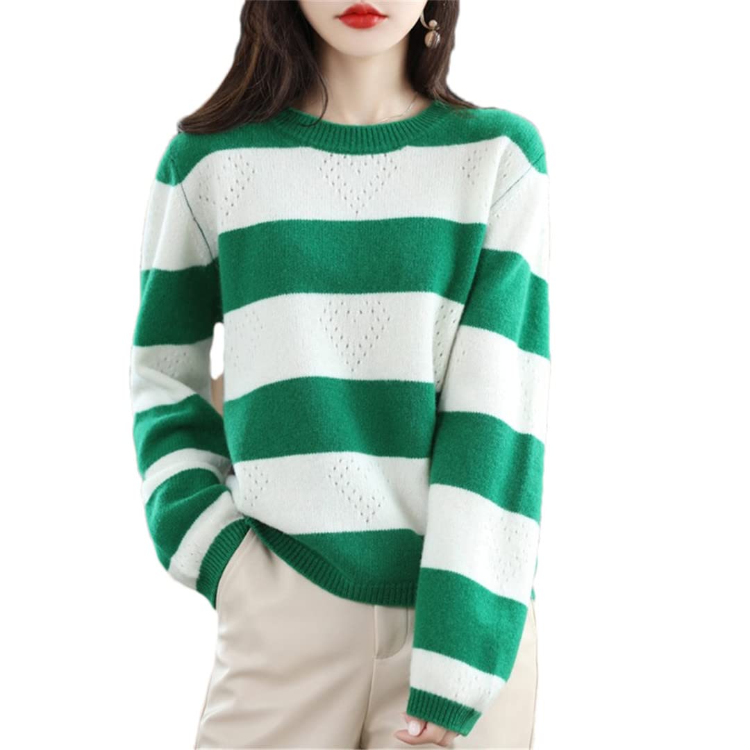 Hamthuit Pullover lavorato a maglia in lana da donna Maglioni da donna Inverno O-Collo a maniche lunghe Camicia a paragrafo corta Maglione allentato