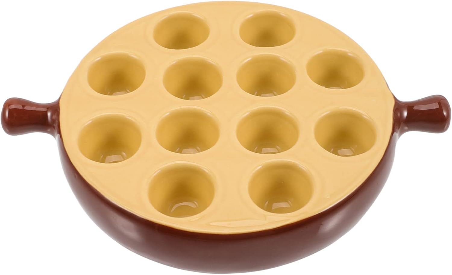 Cabilock Escargot Baking Dish Handle Snail Grill Tray for Home and Restaurant Use Non- and Wear-resistant Design for Serving Seafood and