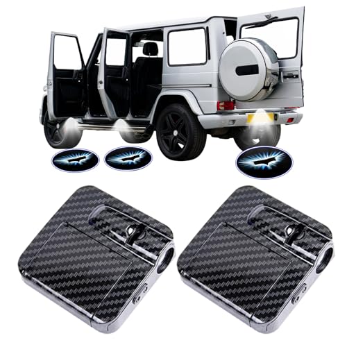 FUNGORGT 2 PCS Car Door Lights - Logo Projector Universal Wireless Car Door Led Projector Lights Carbon Fibre Upgraded Welcome Shadow Light for All Brands Car/Motorcycle Shadow Laser Projector by FUNGORGT - Used condition - US$15.30