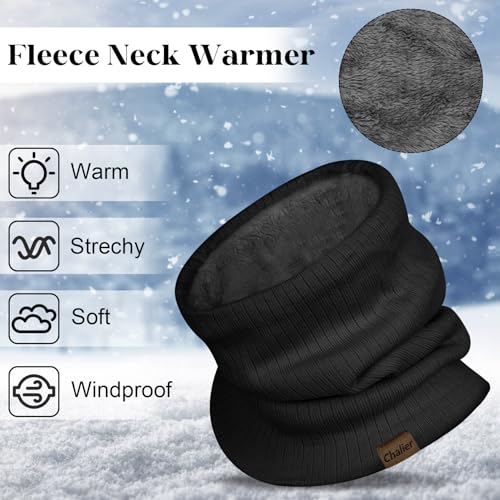 3 Pack Neck Warmer for Women Cold Weather Knit Winter Scarf Thick Infinity Neck Gaiter for Men Women3