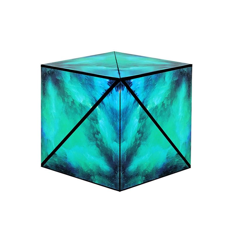 Shape Shifting Box, Extraordinary 3D Cube, Transforming Cubes Shape Shifting Cube, Speed Cube Puzzle for Trainning The Brain, Puzzle Cube for Kids and Adults (Green)-image-49