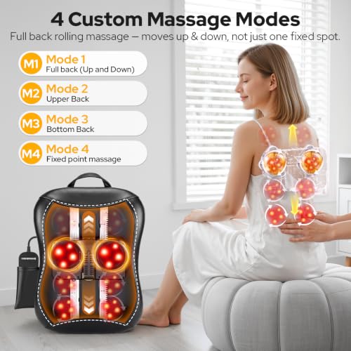 Shiatsu Full-Back Massager with LCD