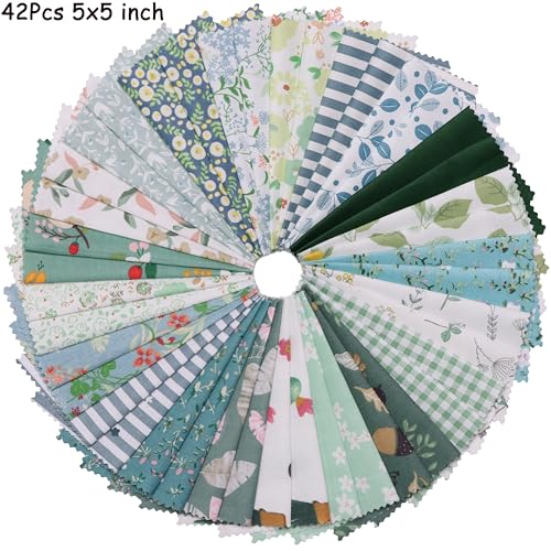 Nodsaw SQUARES FABRIC-005 Floral Print Cotton Fabric Squares Bundles,Charm Packs thumb #1