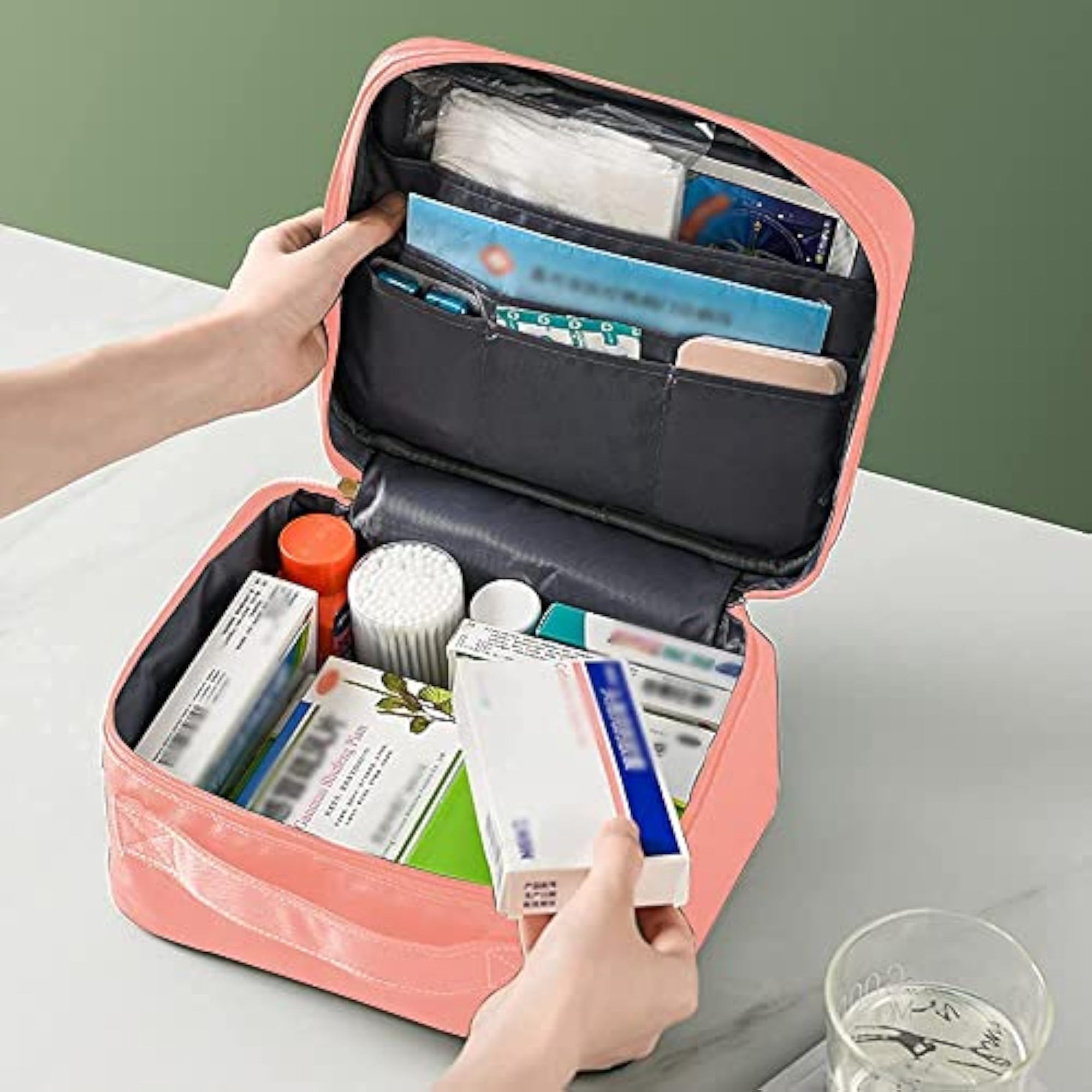 Polyester Portable First Aid Empty Kit Pouch