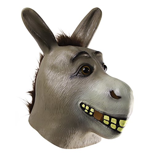 Molezu Donkey Mask,Halloween Novelty Deluxe Costume Party Cosplay Latex Animal Head Adult #TOP1