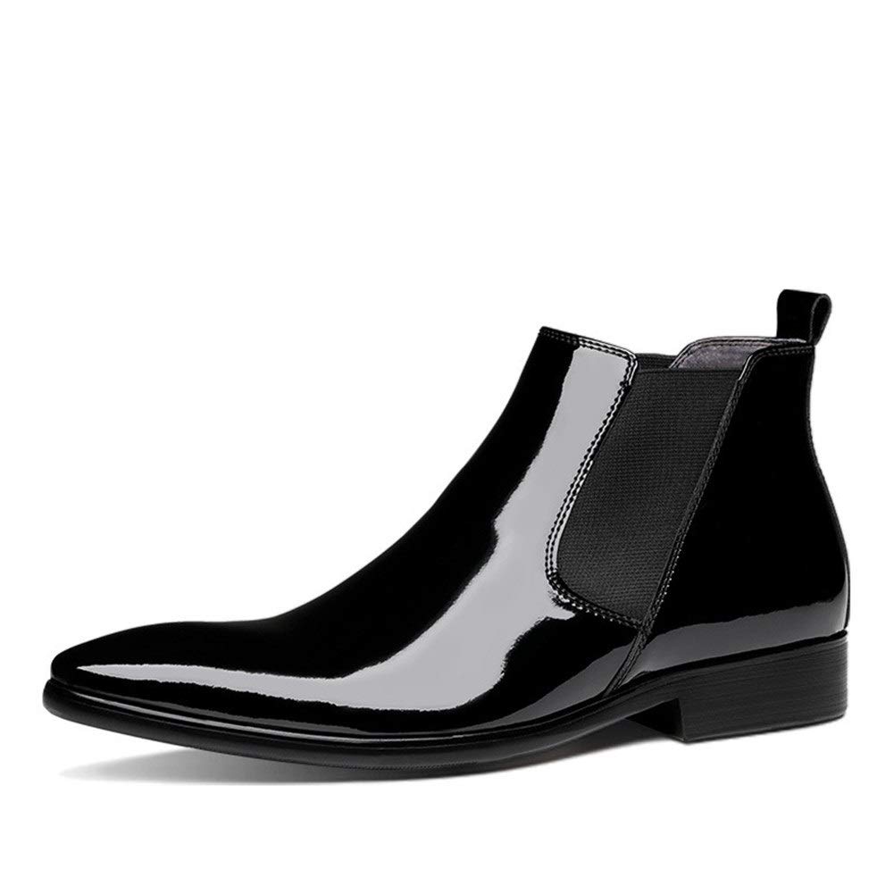 Chelsea boot cuir verni étanche pour homme Rui Landed facile entretien