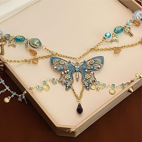 Butterfly Metal Waist Chain Belt, Adjustable Waist Chain Jewelry, Metal Belt Chain Belt Rave Party Body Accessory Jewelry4