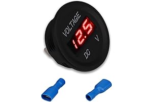WATERWICH 12V 24V Volt Meter LED Display DC Voltmeter