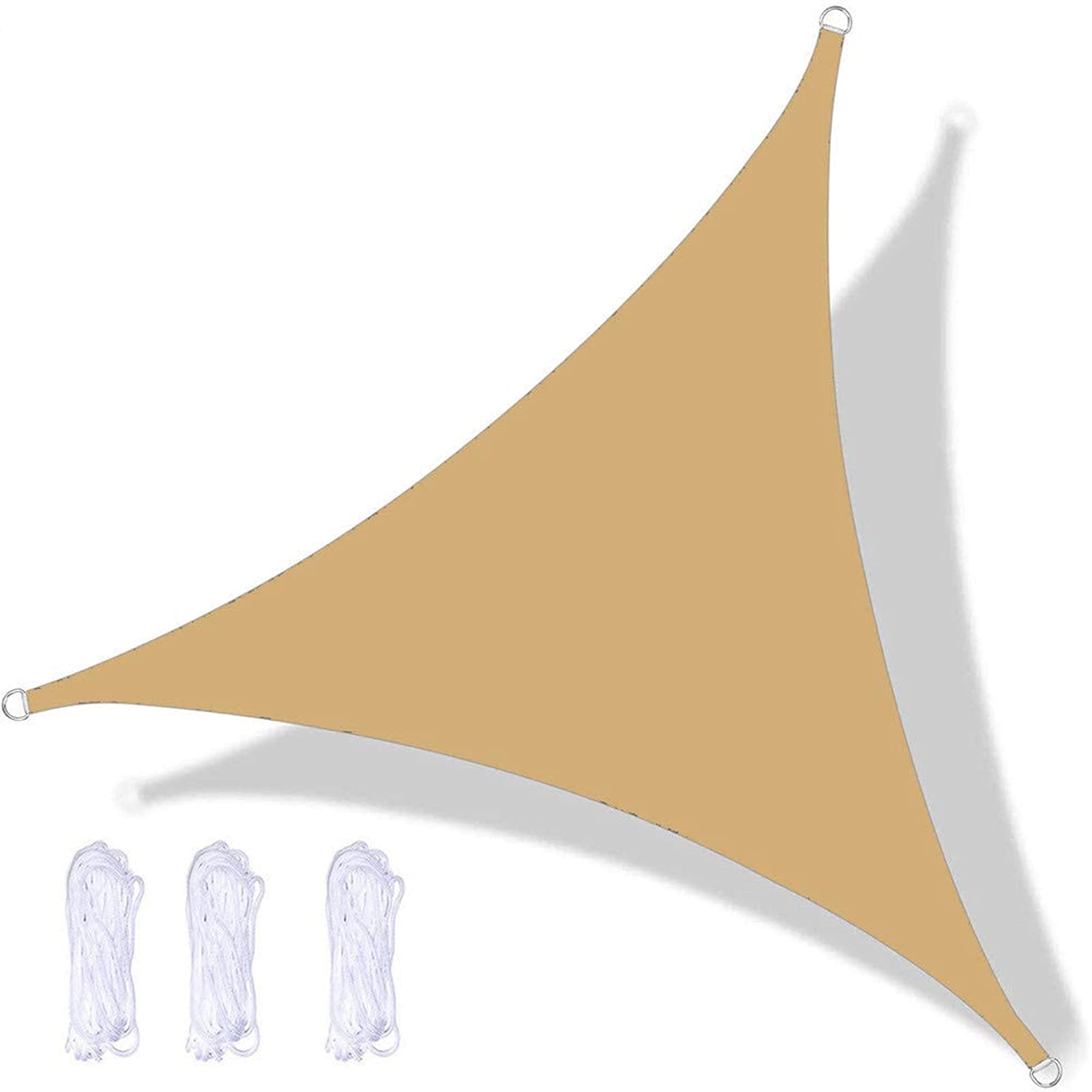 Voile d'ombrage triangulaire imperméable et anti-UV pour terrasse 3.9x4m