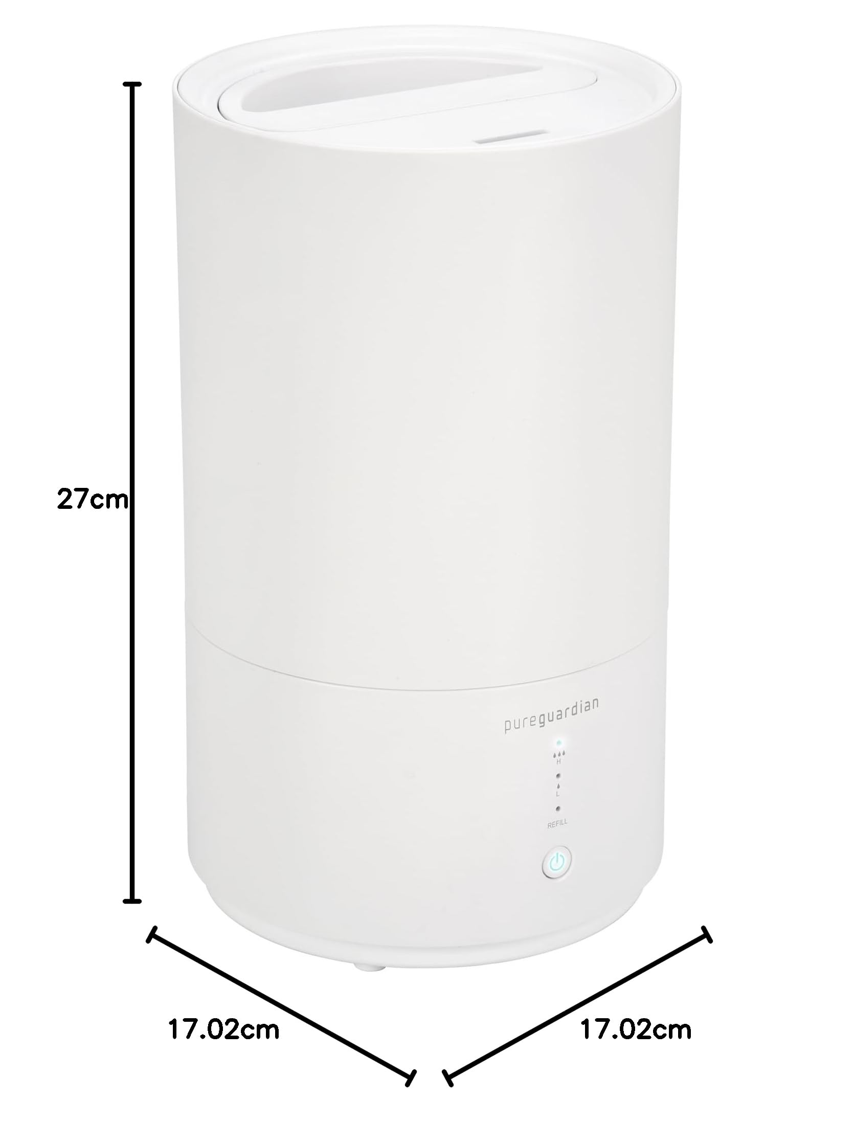 PureGuardian Pure Guardian H950AR Humidificador ultrasónico de vapor frío superior con aromaterapia. 80 galones, blanco