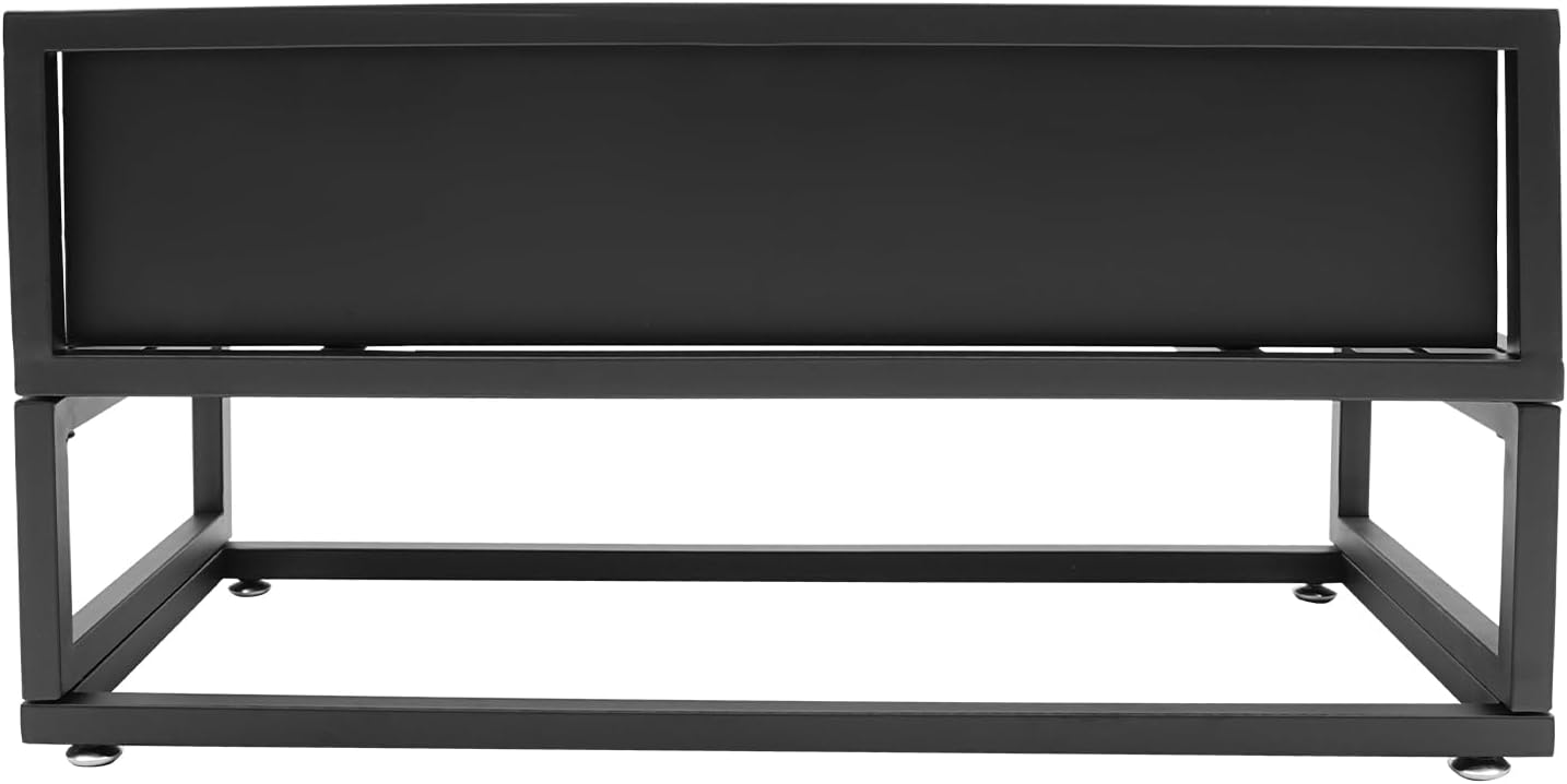 Metal Elevated Planter Box, 14" H Raised Garden Bed with Legs, Tall Rectangle Planter with Drainage System, Outdoor Indoor Elevated Garden Box for Vegetable Flower Herb Fruit (1, Black-14 H)