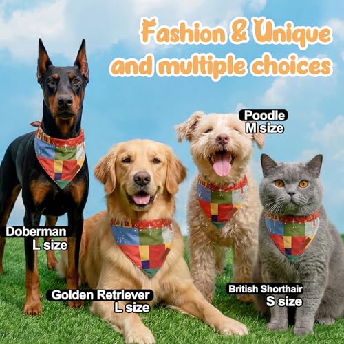 Dog Birthday Bandana Boy&Girl Carnival Party Dress Up, Adjustable with 3 Buttons,Classic Elegance Dog Scarf, Pet Bandanas Triangular for Large Dogs and Cats, Size L - image 4
