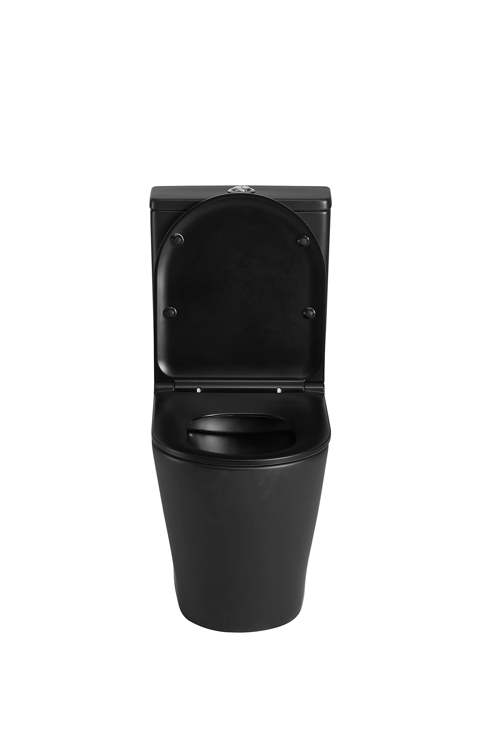 Inodoro BTW Turin Compacto | 7 Años de garantía | Color Negro Mate | 380x625x825 mm