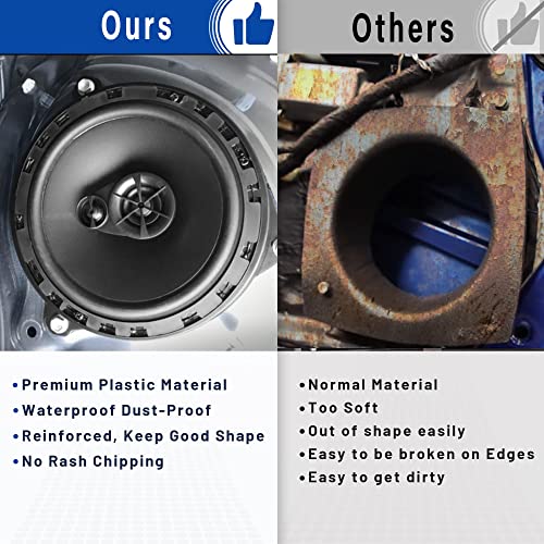 Nuith 6.5 Inch Door Speaker Adapter Bracket For Nissan Altima Frontier Nv Titan 2002-2019, Infiniti Fx35 G35 G37 Q45 2002-2013 Mount Aftermarket Car Speaker Spacer Ring #TOP4
