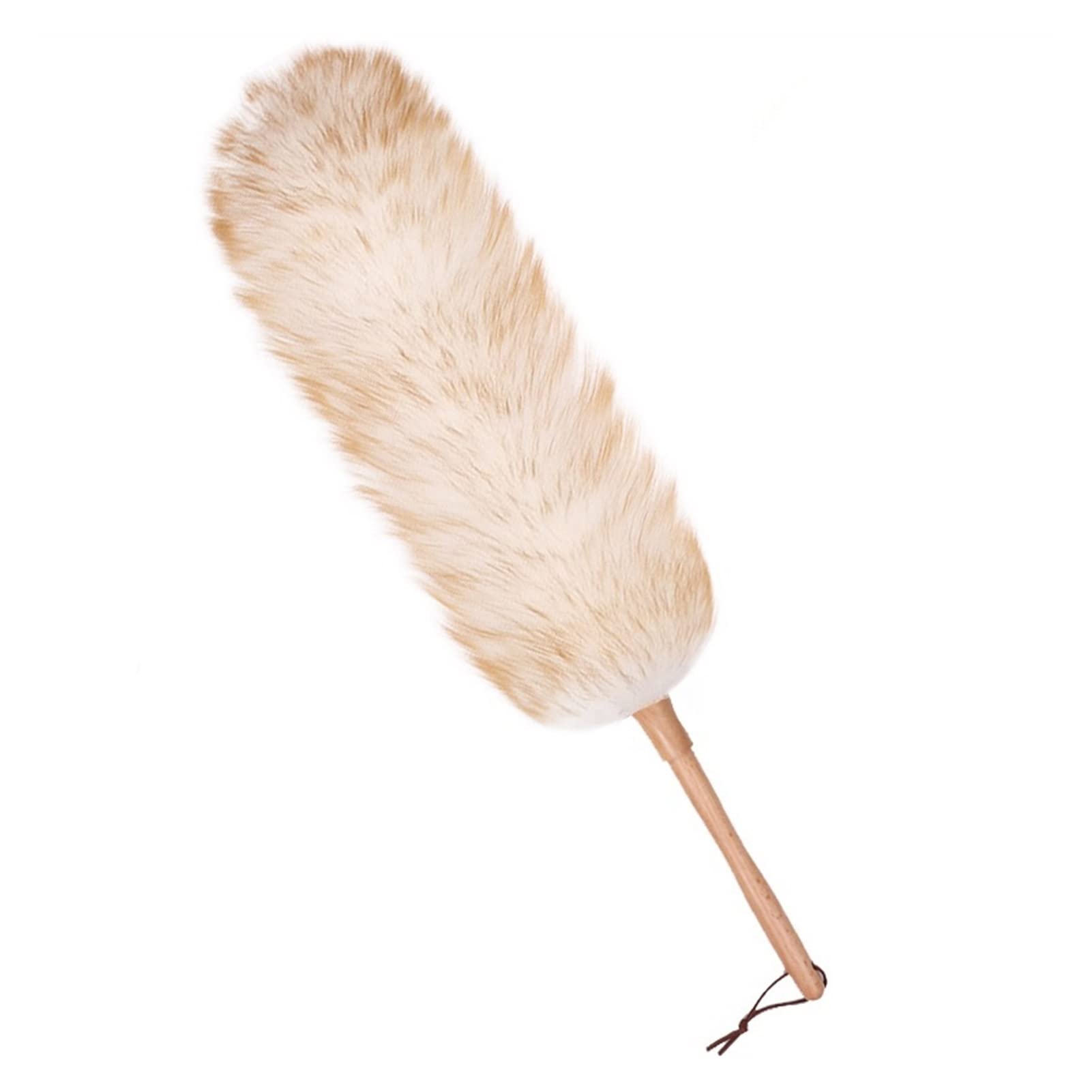 Feather Duster, Dust Brush Soft Wool Feather Duster Cleaning Tool Lambswool Dusters for Vehicles Office and Housework