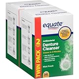 Equate Antibacterial Mint Fresh Denture Cleanser Tablets, 240 countQQ