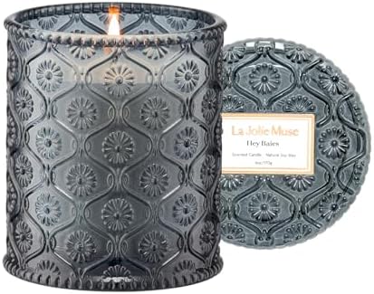 LA JOLIE MUSE Hey Baies Candles - Red Currant, Rose, Oakmoss | 6 oz Natural Soy Wax | 40 Hours Clean Burn | Berry Scented Candle | Gift-Ready for Hosts & Gatherings - Thumbnail 3