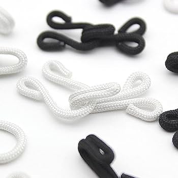 6 Pairs X Fabric Covered Hook & Eye Bra Fasteners *3 Sizes* SEW ON Fur