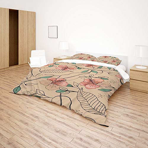 Parure de lit King Size pour des nuits sereines sans repassage grâce au polyester fluide - 5