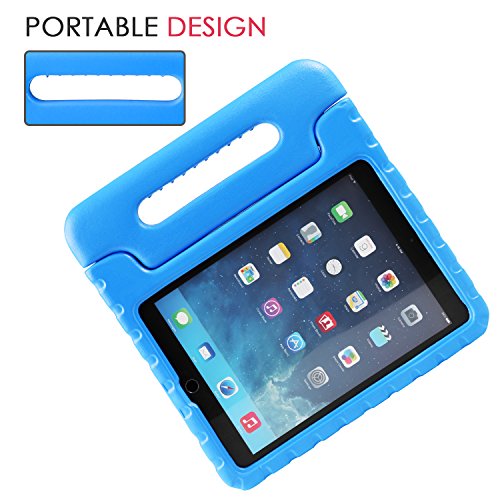 Newstyle Apple Ipad Air 2 Case Shockproof Case Light Weight Kids Case Super Protection Cover Handle Stand Case For Kids Children For Apple Ipad Air 2 (2014 Released) - Blue Color #TOP3