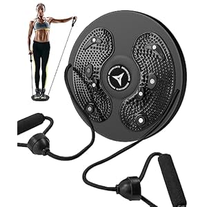 Breaking Limits Taill Twist Waist Disc Board – draaischijf, balansbord voor buik, benen, billen, heupen, incl. handgrepen – evenwichtstrainer, wiebelplank, draaiplaat, ideaal voor thuis